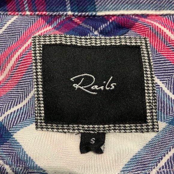 Rails Hunter white, blue & red plaid button-down - Picture 4 of 8